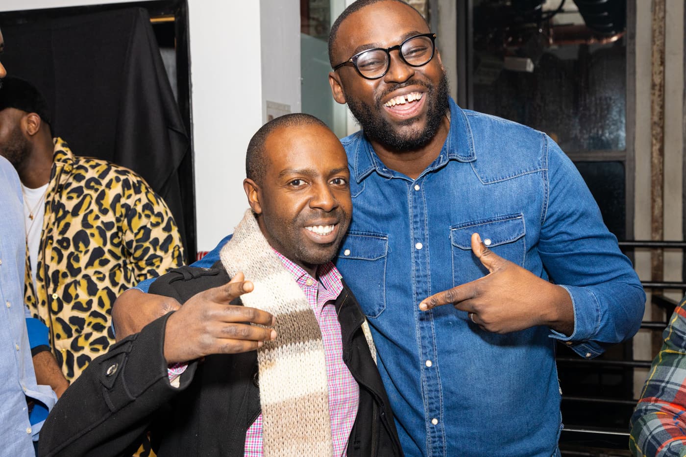 At the Gentlemen's Factory holiday party.